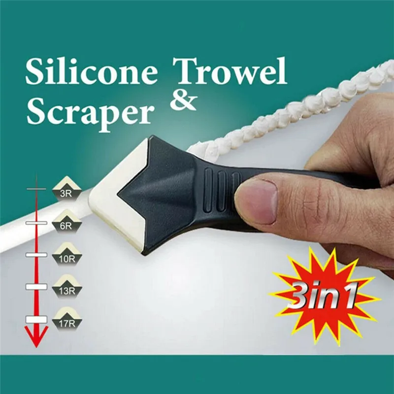 Useful 3 in 1 Multifunctional Silicone Remover Caulk Finisher Sealant Smooth Corner Glass Glue Scraper Grout Kit Caulking Tools | Дом и сад