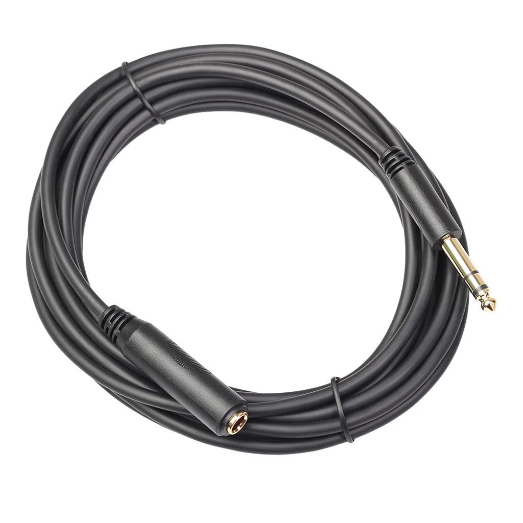 6.35mm Headphone Extension Cable TRS 1/4' Male to 1/4' Female Stereo New Electric Instrument Parts Accessories