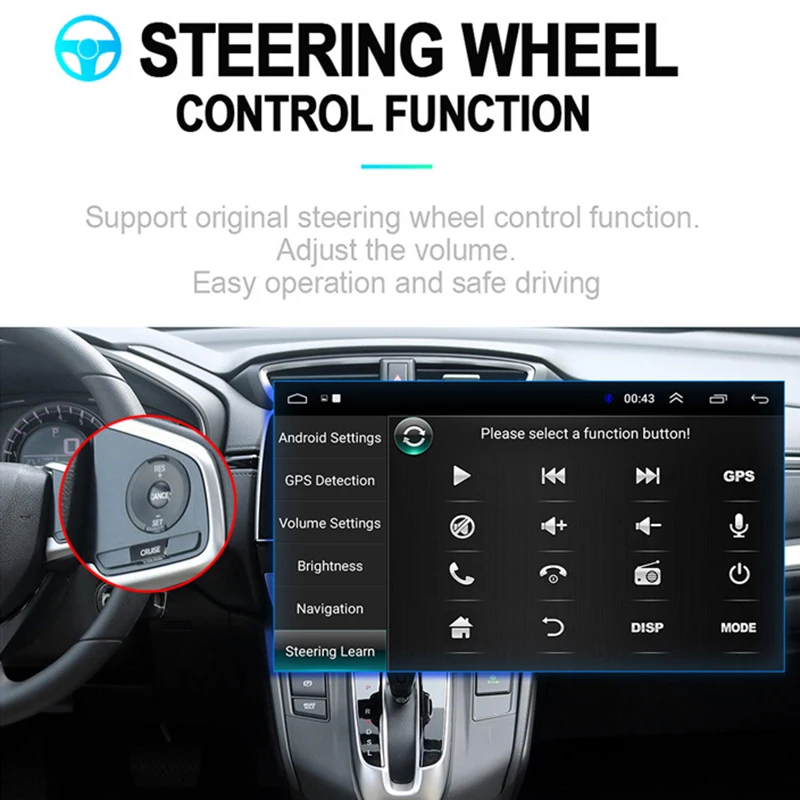 2 Din автомагнитола 10,1 дюймов Hd Автомобильный Mp5 мультимедийный плеер Android 8,1 автомагнитола Gps навигация Wifi Bluetooth для Honda CRV 2012-20
