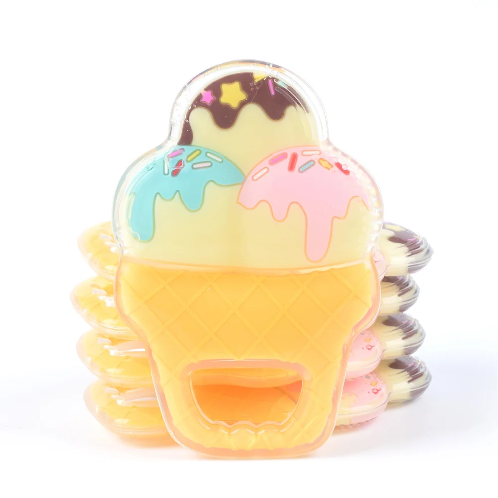 ice cream liquid 10 шт./лот, Детские Прорезыватели, силиконовые аксессуары для прорезывания зубов, BPA бесплатные перчатки для прорезывания зубов, мультяшная силиконовая подвеска-прорезыватель, пустышки - Цвет: ice cream liquid