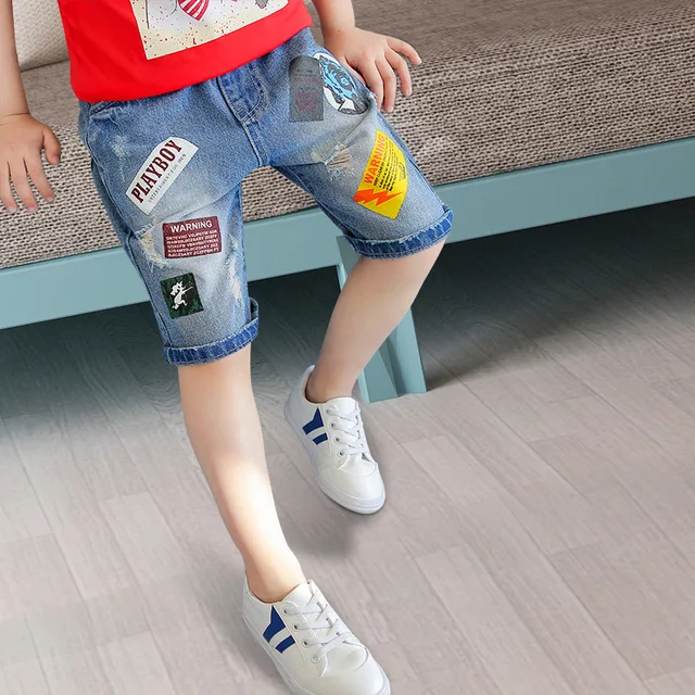 2019 Baby BOY'S Shorts Summer Jeans Big Boy Pure Cotton Thin Shorts Korean-style Casual Pants Shorts Fashion- 1