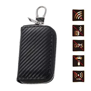

Premium Faraday Box Anti-Theft Key Fob RFID Signal Blocking Bag PU Leather Anti-Theft Pouch Anti-Hacking Case Blocker