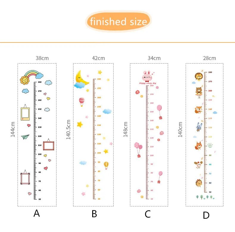 1 шт. забавная мультяшная линейка с животными музыка для роста ребенка Настенная