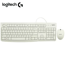Logitech комбо для рабочего стола, MK120 проводной простота коврик для мыши и клавиатуры для Беспроводная оптическая мышь для геймеров