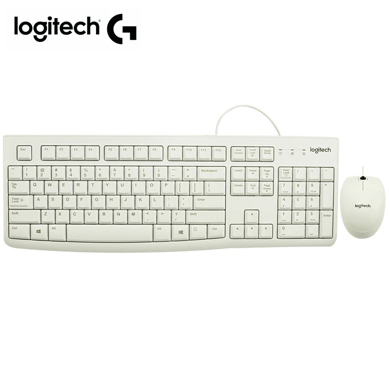 Logitech combos настольный проводной простой мышь MK120 клавиатура для ПК игровая