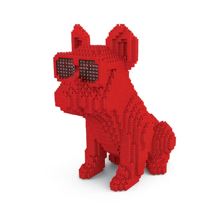 Классные очки бульдог Собака животное красный питомец DIY 3D модель Мини Маленькие