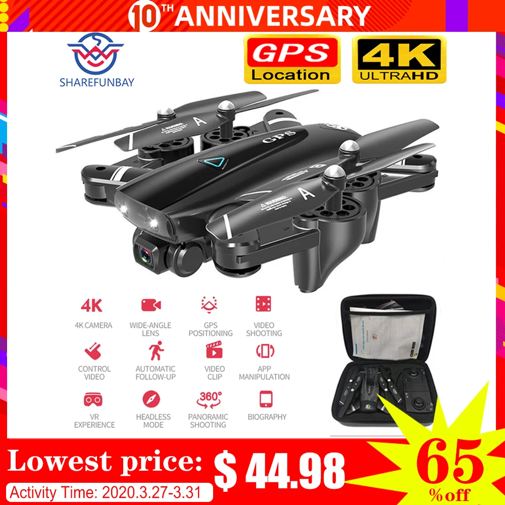 

S167 drone GPS HD camera 4K 5G WiFi FPV 1080P video real-time Dron RC helicopter flight 20 minutes Quadcopter drone camera