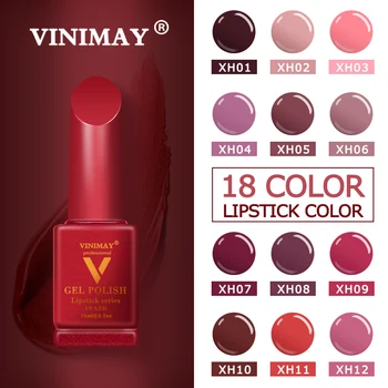 

VINIMAY Hot Sale Red Lipstick Color Gel Nail Polish UV Soak Off Gelpolish Nail Art Gel Varnish Manicure Nails Gel Lacque