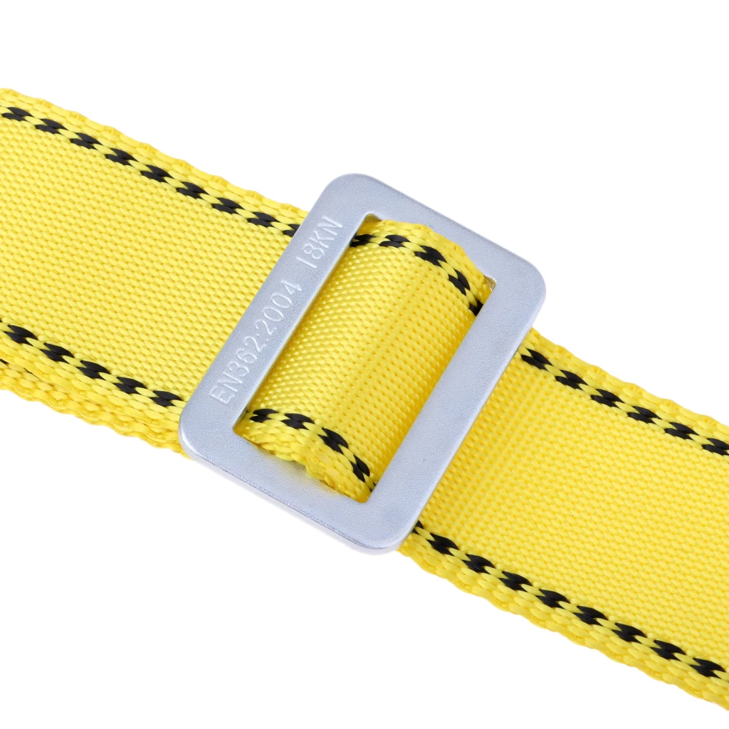 Outdoor Rock Climbing Adjustable Nylon Webbing Sling Fall Protection Safety Harness Webbing Strap with Carabiner 23KN Climbing