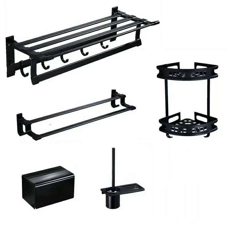 

Northern European-Style Golden Alumimum Bathroom Activity Towel Rack Hole Punched Aluminum Alloy Towel Rack Storage Shelf Chambe