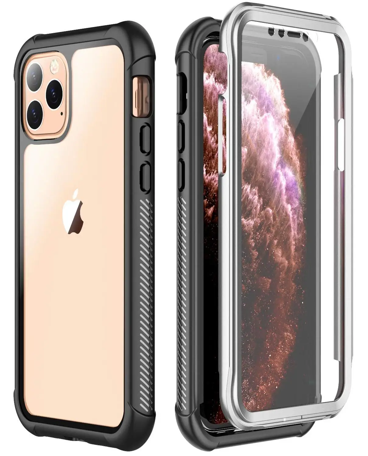Для iphone 11 чехол водо-и Шок Грязь непромокаемое защита для Apple iphone 11 Pro Max чехол для телефона с сенсорным ID карты - Цвет: Clear