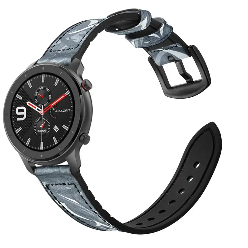 Ремешок для часов из натуральной кожи ремешок для AMAZFIT GTR 42 мм/47 мм Смарт-часы - Цвет: E