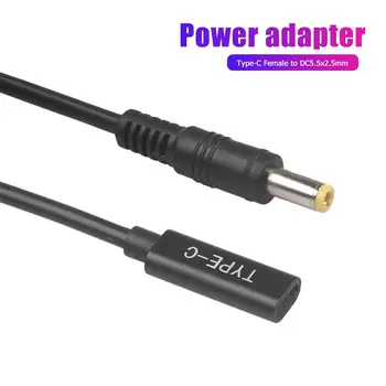 

Power Adapter Converter All-copper Conductor Induction Chip 15 cmType-C Female to DC5.5x2.5mm Male Connector for Laptop