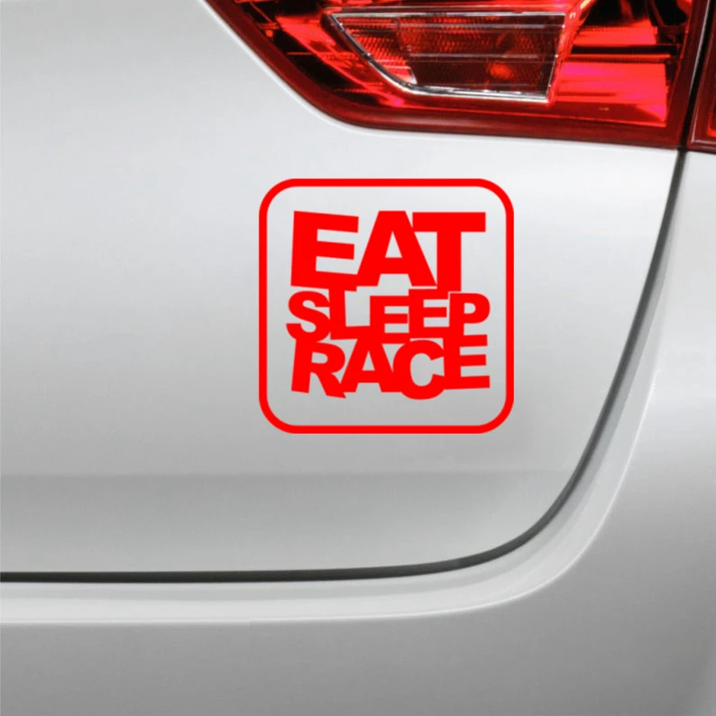CK3322# наклейки на авто JDM EAT SLEEP RACE водонепроницаемые отражающий машину наклейка