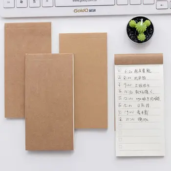 

5pcs Pocket Kraft Paper Memo Pad Notepad Message Notes To Do List Checklist Note Pad Gift C26