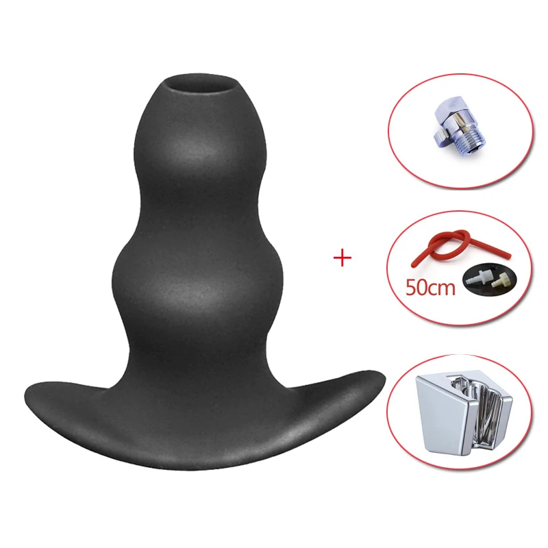 Silicone Bidet Enema Plug Gay Anal Shower Cleaning Enema Butt Plug Enlarge Anus Expander Dilator Speculum Vaginal Anal Expanding - Цвет: middle A4