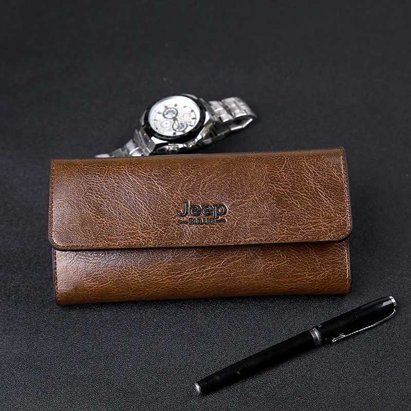

Men's New Style Wallet Card Bit More Three Fold Long Wallet European And American-Style Classic Simple Women's Men's Hand Bag