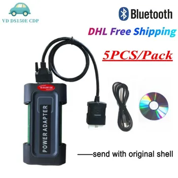 

DHL 5PCS NEW Vci vdijk autocoms pro Scanner with bluetooth USB vd ds150e cdp 2017.R1 for delphis obd obd2 car trucks diagnostic