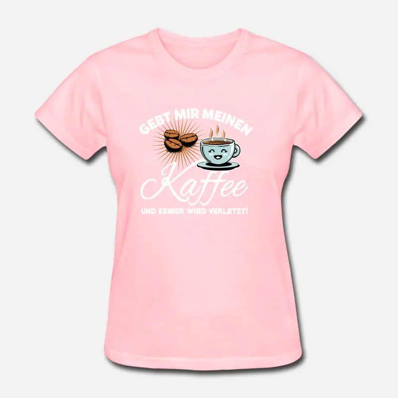 Women-Pink Kaffee Bohne coffee Gebt Mir Meinen Kaffee Мужская футболка женская с круглым вырезом Милая Мужская футболка большой размер 3xl 4xl 5xl одежда хип-хоп Топ - Цвет: Women-Pink