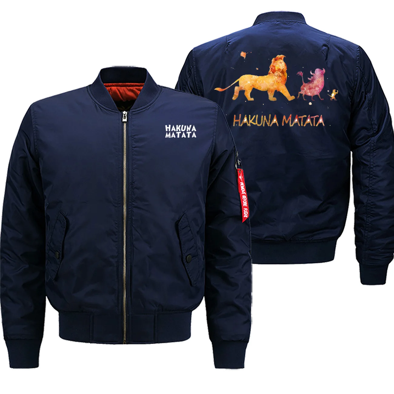 Лидер продаж, зимняя уличная одежда, мужские куртки Simba, куртка-бомбер, мотоциклетная, Король Лев, военная, хип-хоп, повседневная куртка на молнии, толстое пальто - Цвет: dark blue6