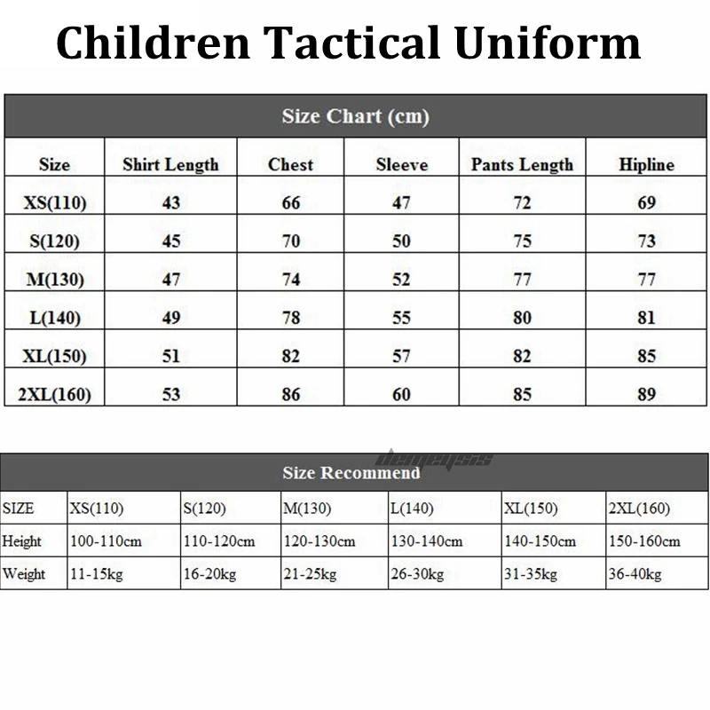 Тактический тренировочный костюм для мальчиков и девочек, военная форма для страйкбола, пейнтбола, Детский комплект камуфляжной одежды, рубашка+ штаны