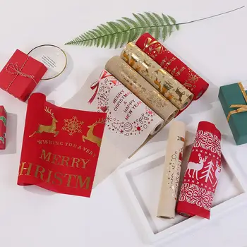

Merry Christmas Long Table Runner Cloth Red Snowflake Snowman Table Runner Drapeau de table de noel