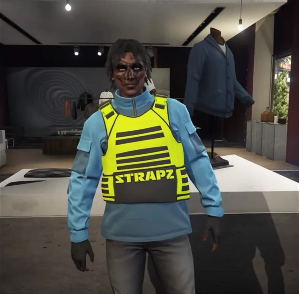 Gta 5 Game Online Strapz Vest Motorcycle Vests Icon Designer Vest 3