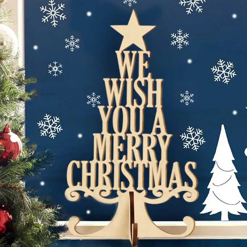 New-Have Yourself a Merry Little Christmas Holly Wood Plank Design Hanging Sign-20.3X10.8X0.8cmChristmas tree ornaments, home d