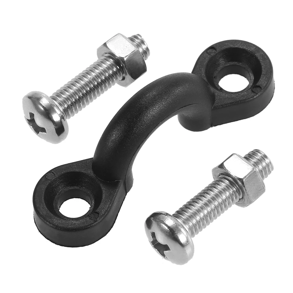 Surfing 12 Nylon Bungee Deck Loops Tie Down Pad Eyes 24 Stainless Screws with Lock Nuts Bungee Kit for for Kayaks Canoes Boats