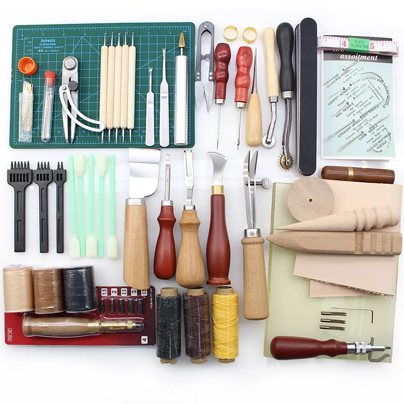 Leather Tools Sets with Wide Shovel Cutting Edge Grooving Belt Punch Leather Cut Knife Leathercraft Patchwork Tool DIY New