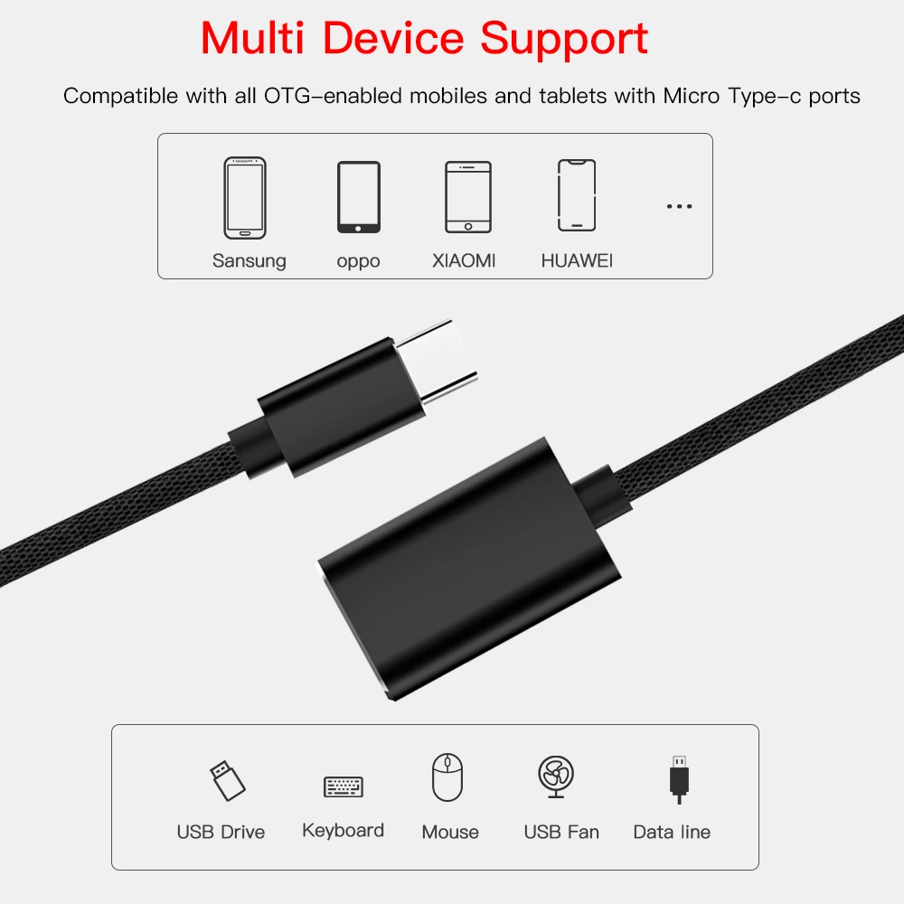 Кабель-адаптер типа C USB коробка U диск кард-ридер передачи OTG Кабель-адаптер для samsung S10 S9 Macbook Xiaomi huawei type-C OTG