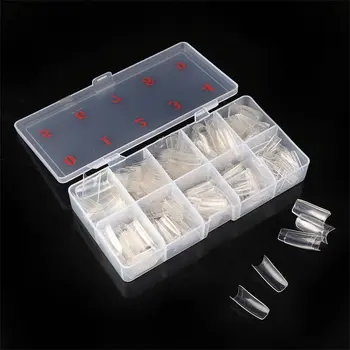 

1 Box/500pcs Tips Natural Color Half Cover Fake False French Nail Art Artificial Acrylic Gel UV Manicure Set DIY