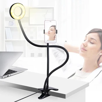 

LED Ring Light, Bluetooth Live 9cm Fill Light and Mobile Phone Holder USB Desktop Clip for Video Live