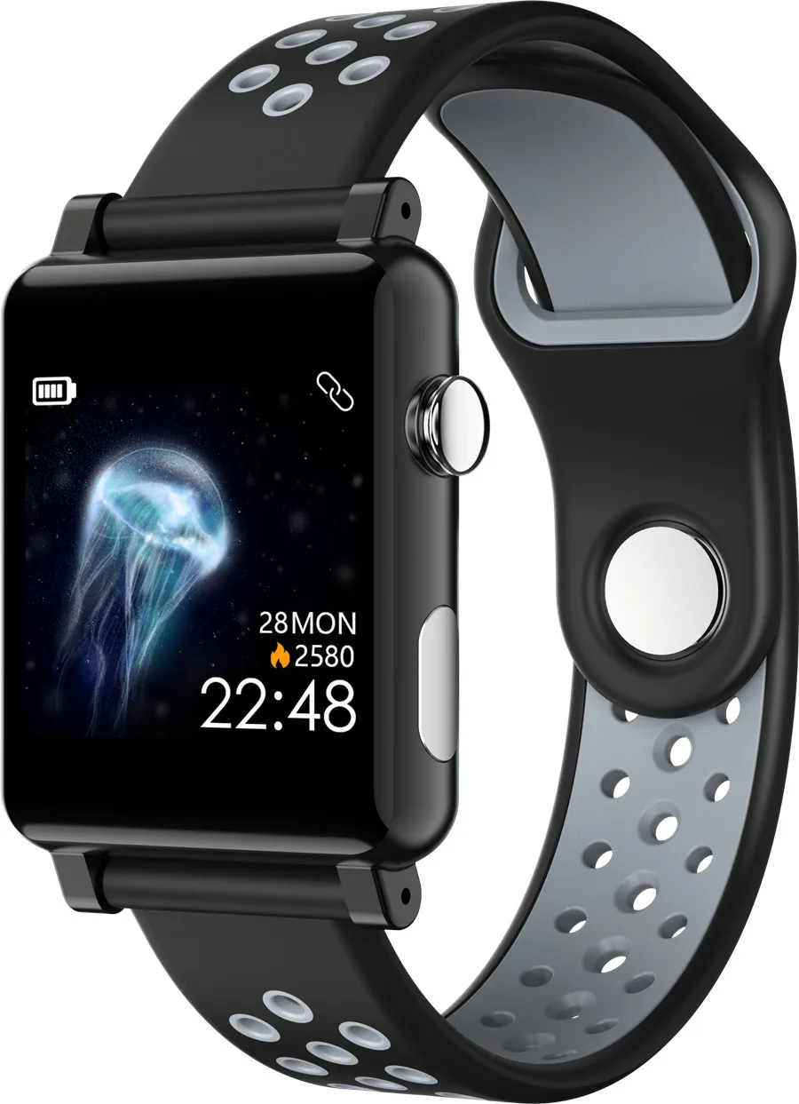 B71 Smart Watch ECG PPG Heart Rate Monitor Blood Pressure Sports Pedometer Sleep Monitor Call SMS Reminder Smartwatch Watch - Цвет: black gray