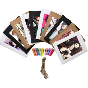 

Anime Demon Slayer Postcard Photo Wall Clip Photo Frame Home Wall Decoration Art Photo Displaying Frame Party Postcards