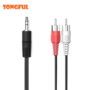 

Audio Cable 3.5mm TRS Jack to 2 RCA Connector Male to Male AUX Stereo Audio Conversion Cable Splitter for Amplifier Phone Car 1m