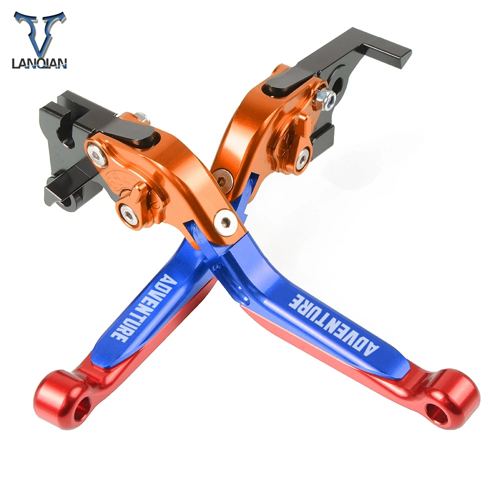 BKORBURD Аксессуары для мотоциклов CNC Регулируемые тормозные рычаги сцепления с логотипом для KTM ADVENTURE 1050 - Цвет: BKORBURD