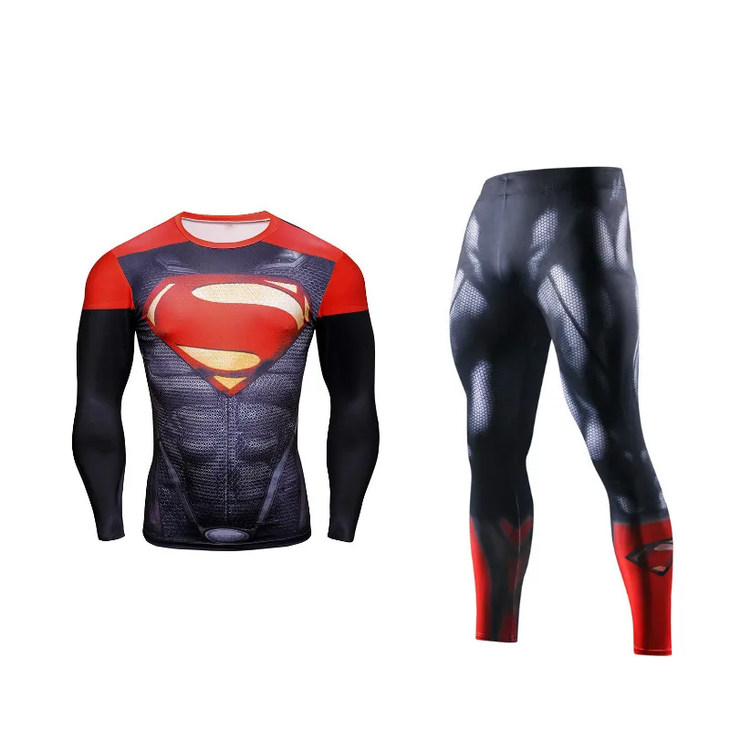 Компрессионная футболка для мужчин спортивный набор MMA Rashguard Jiu Jitsu фитнес