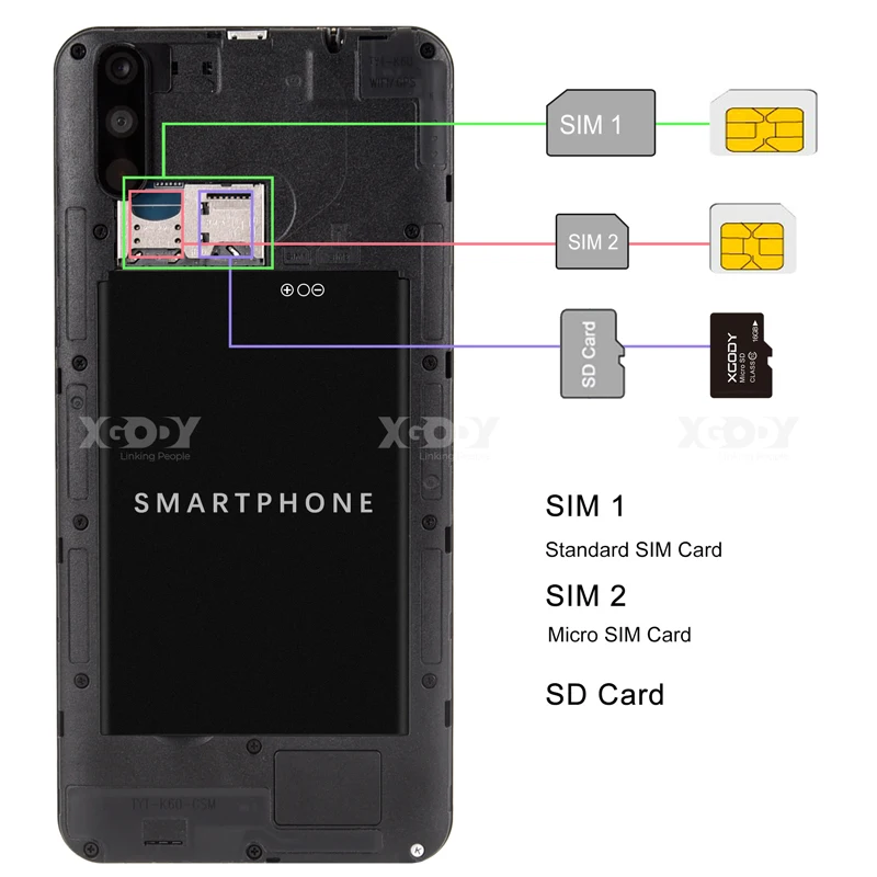 XGODY A70 3G Smartphone Android 8.1 6