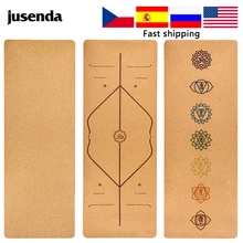 Jusenda 183X68cm натуральный пробковый TPE коврик для йоги для фитнеса 5 мм спортивные коврики Пилатес для упражнений нескользящий коврик для йоги с позиционной линией тела Jusenda 183X68cm натуральный пробковый TPE коврик для йоги для фитнеса 5 мм спортивные коврики Пилатес для упражнений нескользящий коврик для йоги с позиционной линией тела