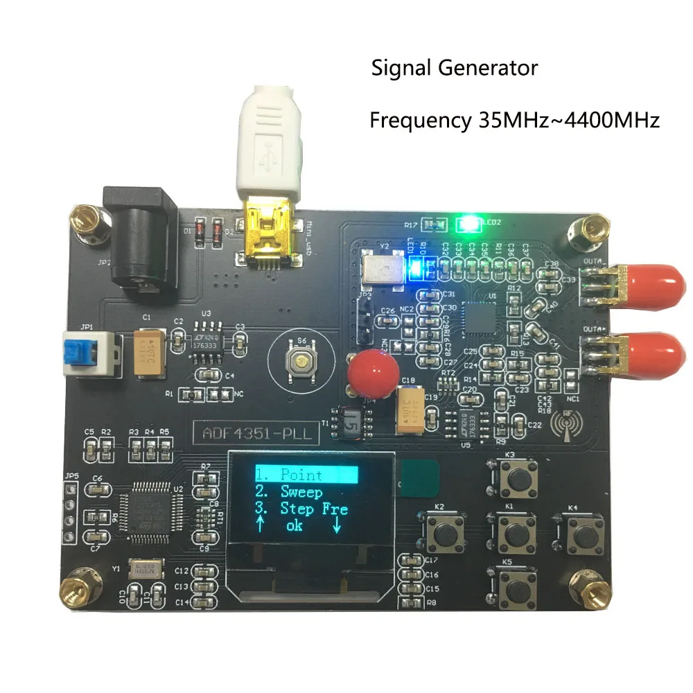 RF Signal Generator Source 35MHZ~4400MHz with OLED display | Инструменты - Цена: 14 142,09 руб.