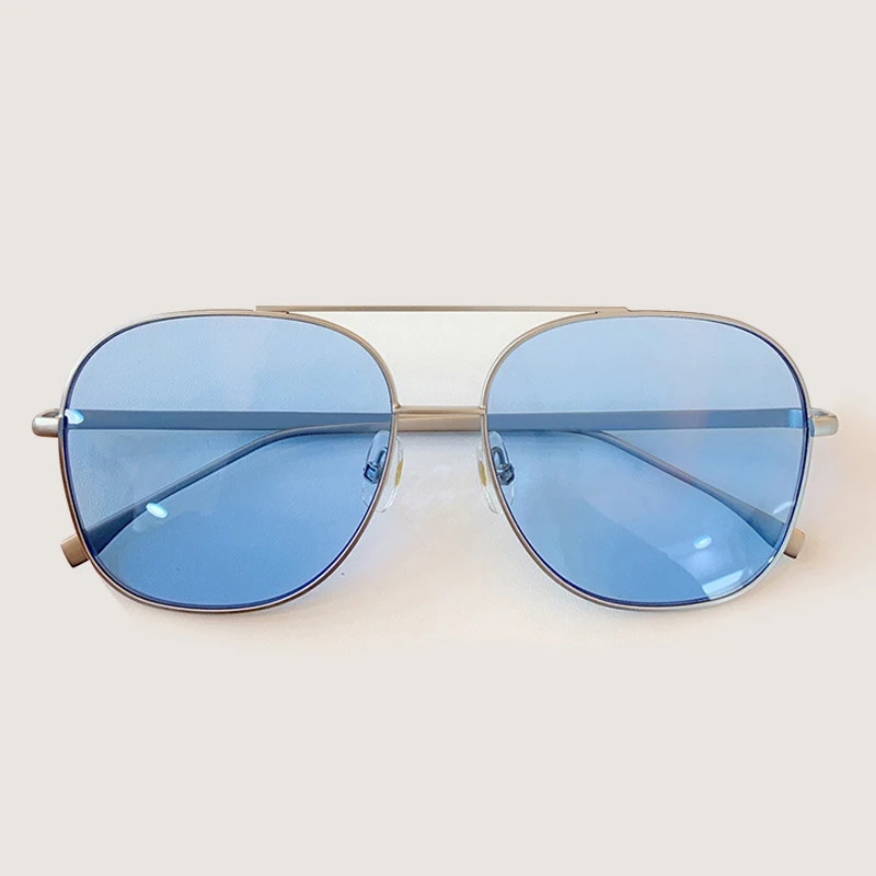 Винтажные Квадратные Солнцезащитные очки для женщин и мужчин gafas de sol hombre с металлической оправой, зеркальные солнцезащитные очки - Цвет линз: No.3 Sunglasses