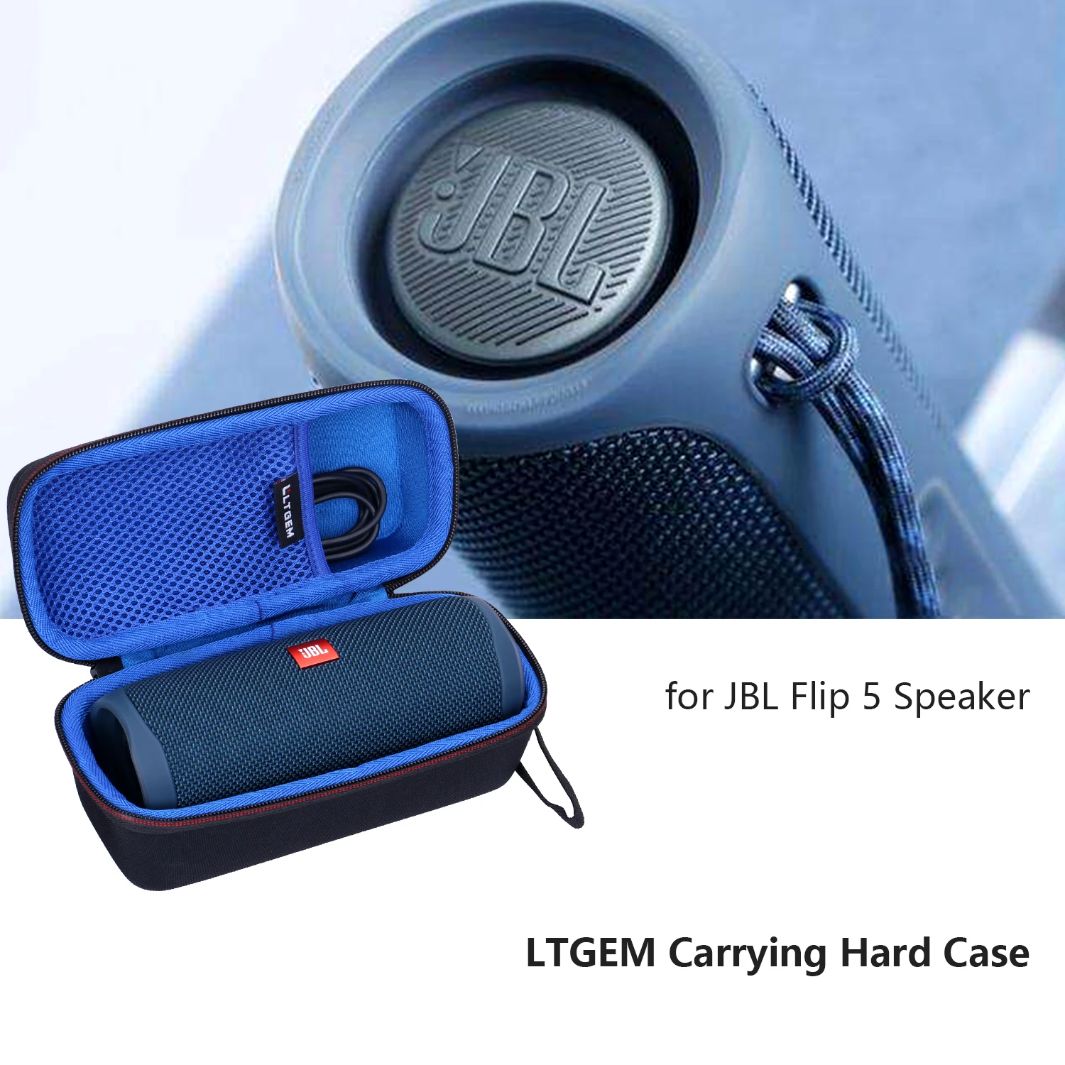 LTGEM Водонепроницаемый EVA Жесткий Чехол для JBL Flip 5 Bluetooth динамик защитный чехол сумка для переноски для JBL