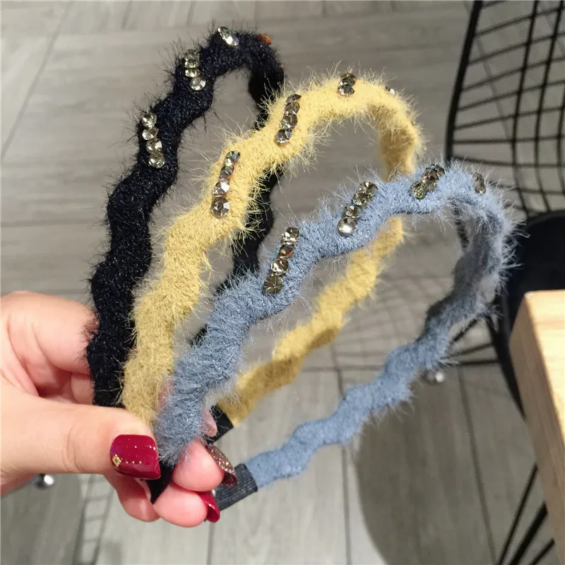 Fashion Korean style Rhinestone hairband Women Girls Fashion Sexy Simple pearls buckle Hair Hoop headwear Hair Accessories