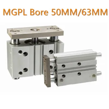 

MGPL Bore Size 50/63MM Compressed Air Cylinder SMC Type ISO Compact Cylinder Miniature Guide Rod Double Acting Pneumatic Sanmin