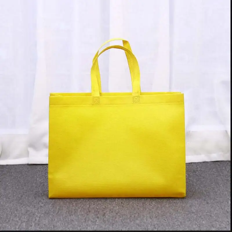 Yellow Модная 1 шт. складная сумка для покупок многоразовая большая эко унисекс тканевая Нетканая сумка через плечо сумка-тоут тканевая сумка - Цвет: Yellow