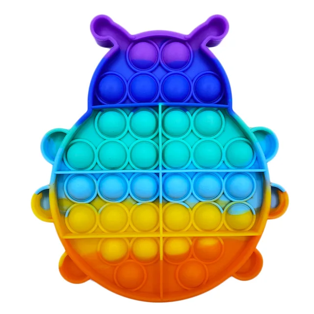 Fidget Reliver Stress Toys Rainbow Push Bubble Antistress Toys Sensory Toy To Relieve Autism Free Shipping PL-334
