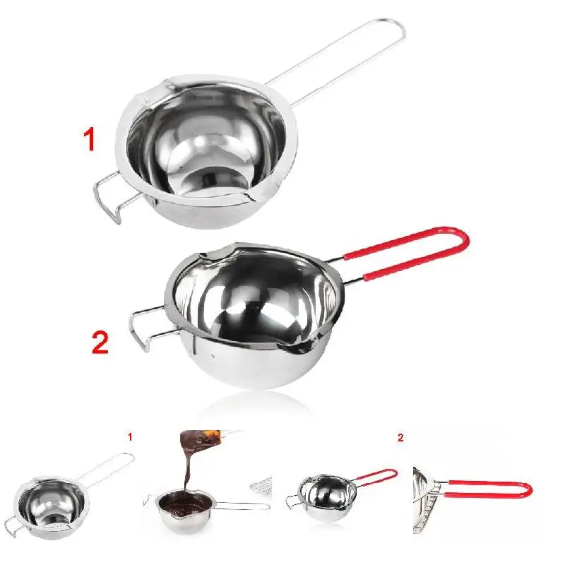 1pc Hook Design Stainless Steel Bowl Butter Chocolate Melting Pot Heating Spoon Pan JS22
