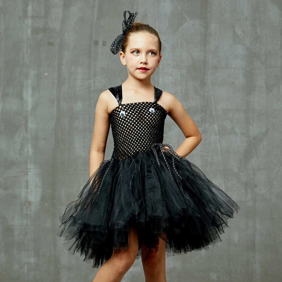 3D Ghost Spider Tutu Costume Girls Halloween Carnival Party Tutu Dress with Spider Hair Clip Cute Insect Animal Kids Fancy Dress (4)