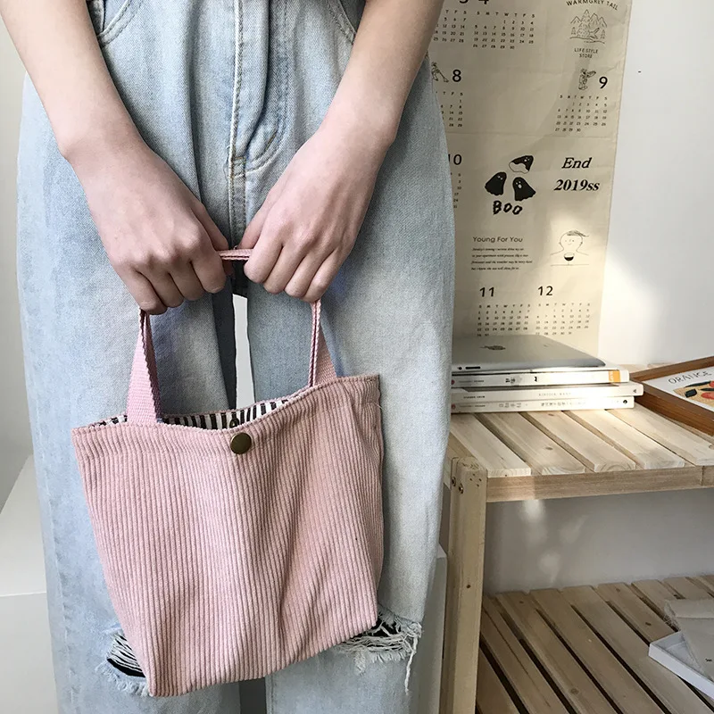 Hylhexyr-Bolso de mano de pana para mujer, Mini bolsa de compras femenina, pequeña  bolsa de tela de Color, informal, bolso de viaje - AliExpress Maletas y  bolsas